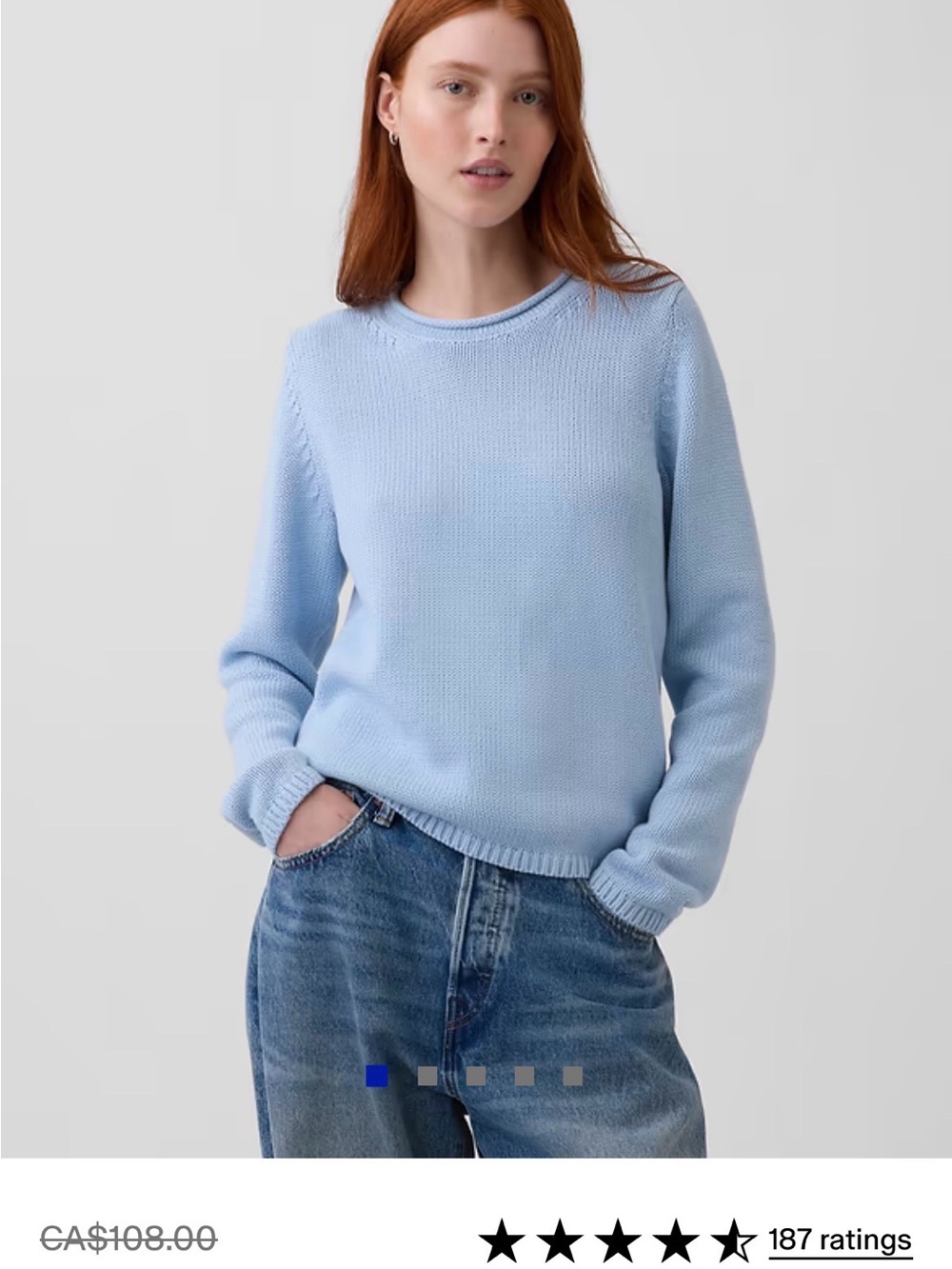 GAP Light Blue Crewneck Sweater